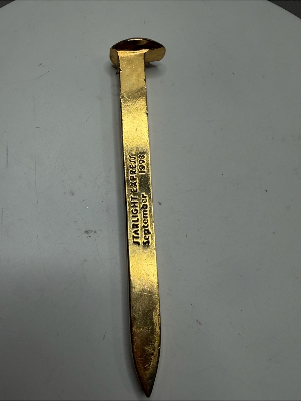 Starlight Express September 1983 Gold Bookmark